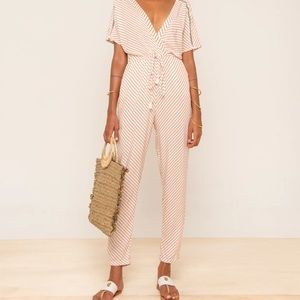 Anthro BeachGold Freda Atlas Jumpsuit Tiger MED LG